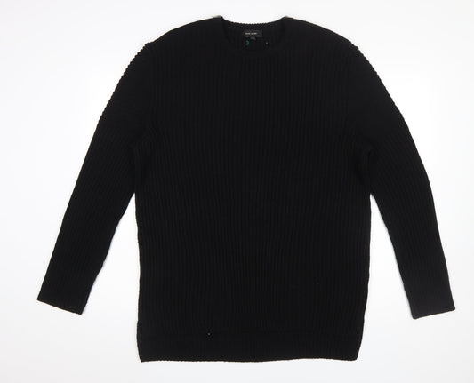 Mens UK Size XL River Island Black Pullover Jumper