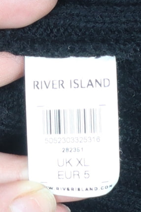 Mens UK Size XL River Island Black Pullover Jumper