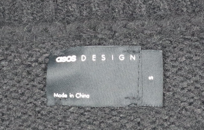Womens UK Size S ASOS DESIGN Black Pullover Jumper