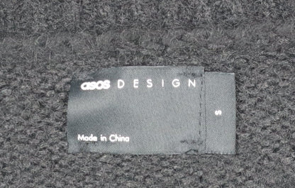 Womens UK Size S ASOS DESIGN Black Pullover Jumper
