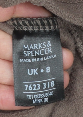 Womens UK Size 8 Marks and Spencer Brown Basic Jacket
