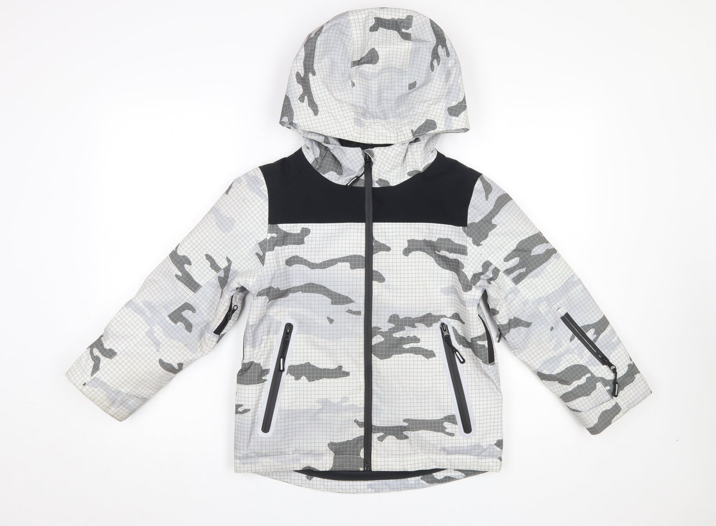 Boys UK Size 7-8 Years Marks and Spencer Grey Puffer Jacket