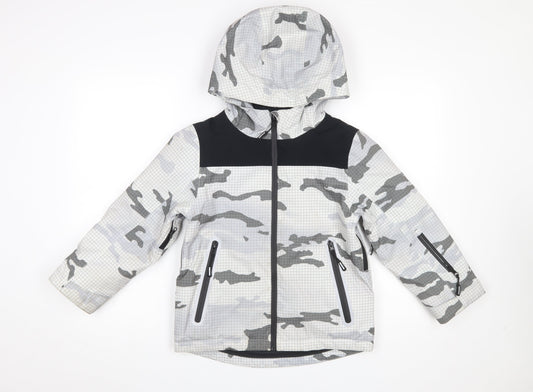 Boys UK Size 7-8 Years Marks and Spencer Grey Puffer Jacket
