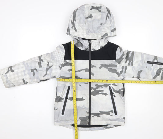 Boys UK Size 7-8 Years Marks and Spencer Grey Puffer Jacket