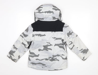 Boys UK Size 7-8 Years Marks and Spencer Grey Puffer Jacket
