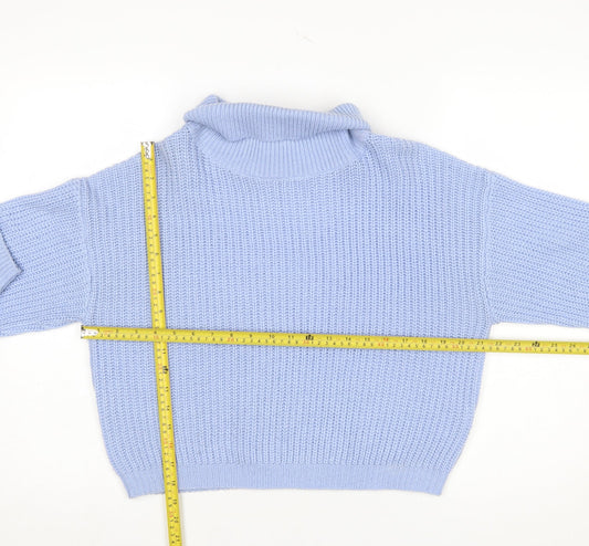 Womens UK Size M Boohoo Blue Pullover Jumper