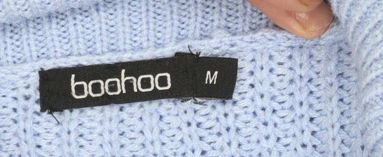 Womens UK Size M Boohoo Blue Pullover Jumper