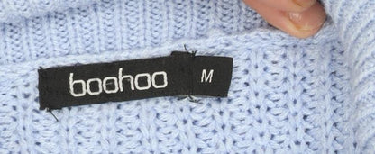 Womens UK Size M Boohoo Blue Pullover Jumper