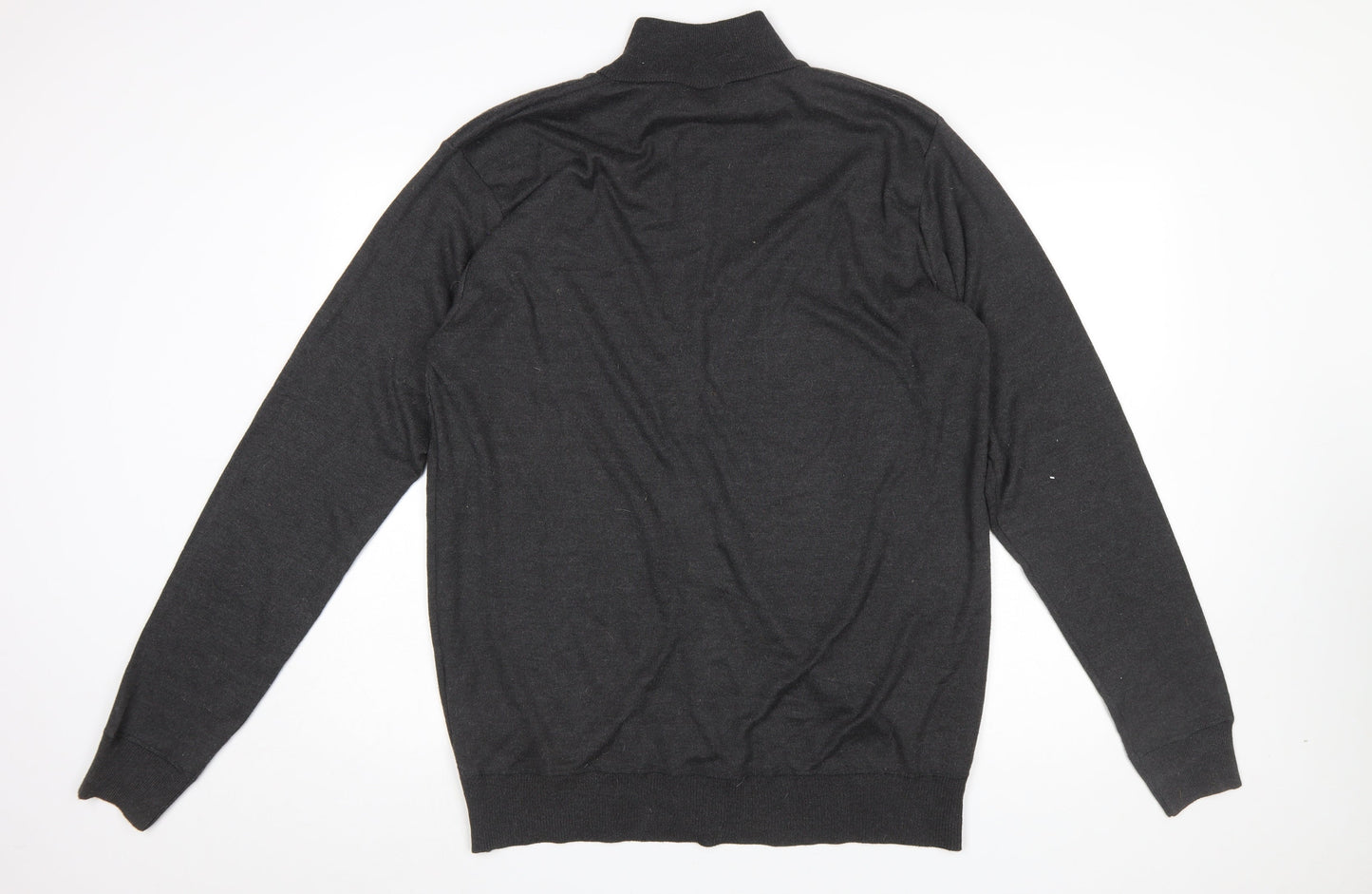 Mens UK Size 2XL D555 Black Full Zip Jumper
