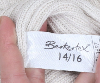 Womens UK Size 14/16 Berkertex Beige Cardigan Jumper