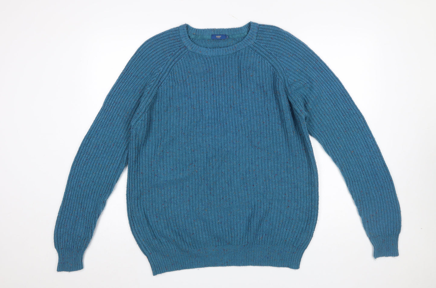 Mens UK Size M Cotton Traders Blue Pullover Jumper