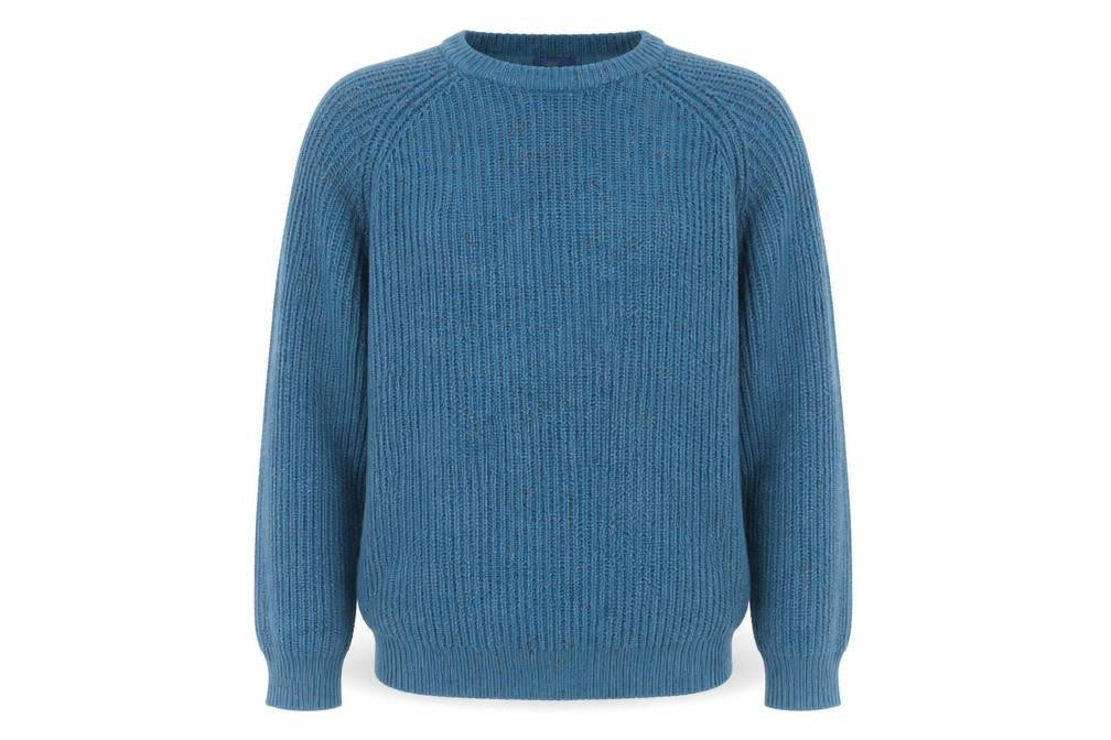 Mens UK Size M Cotton Traders Blue Pullover Jumper