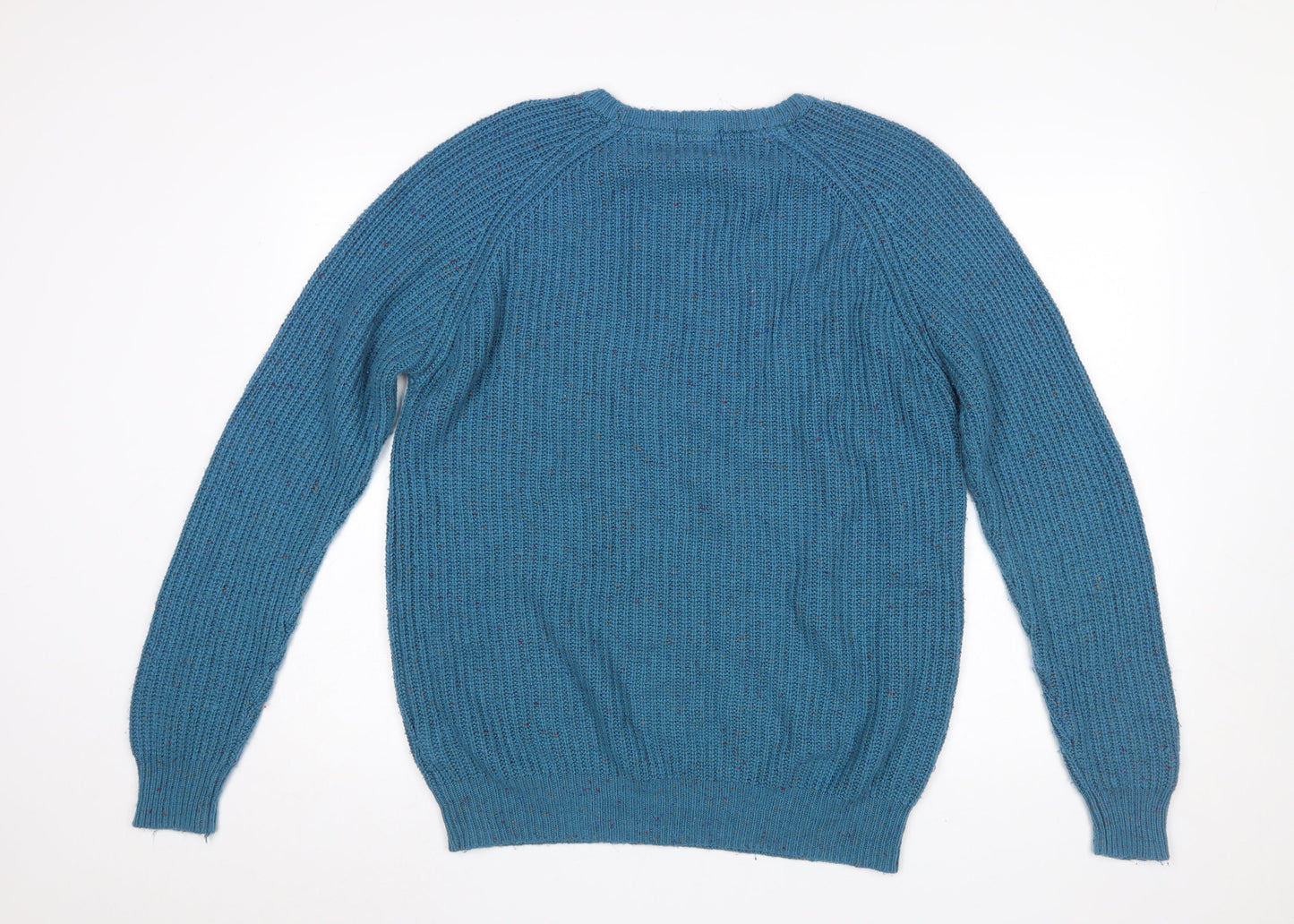 Mens UK Size M Cotton Traders Blue Pullover Jumper