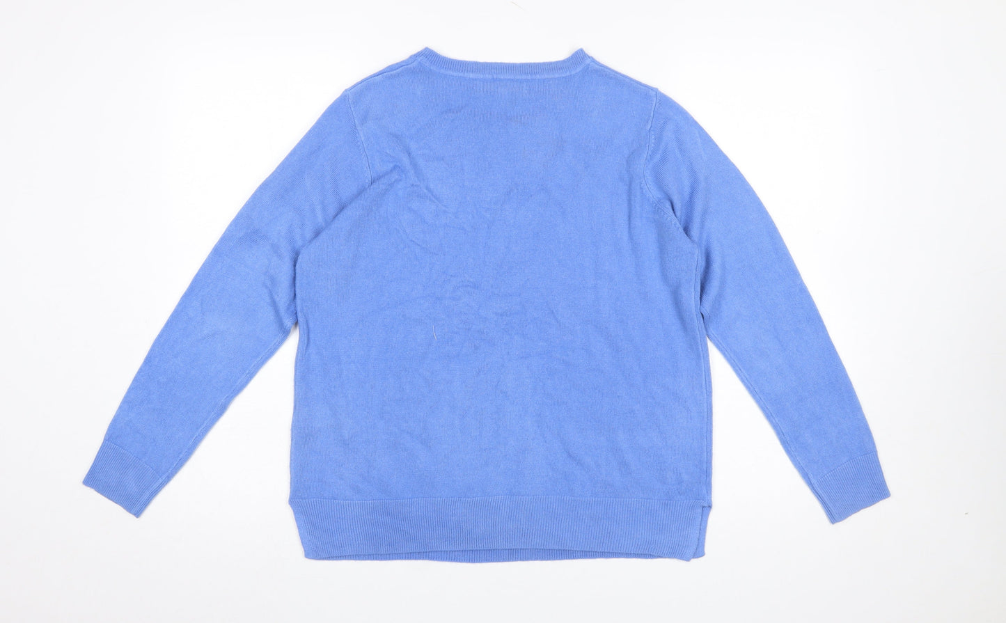 Womens UK Size 12 Marks and Spencer Blue Pullover Jumper