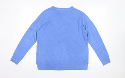 Womens UK Size 12 Marks and Spencer Blue Pullover Jumper