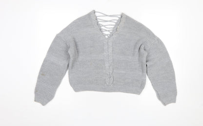 Womens UK Size 8 Miss Selfridge Grey Pullover Jumper