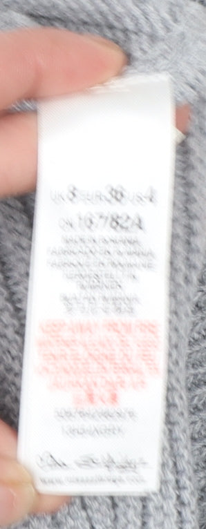 Womens UK Size 8 Miss Selfridge Grey Pullover Jumper