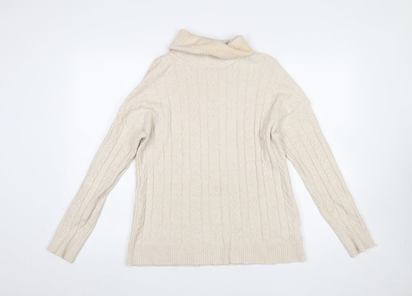 Womens UK Size L/XL CC Fashion Beige Pullover Jumper