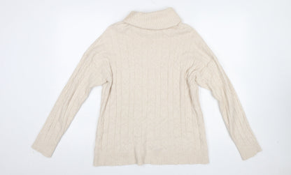 Womens UK Size L/XL CC Fashion Beige Pullover Jumper