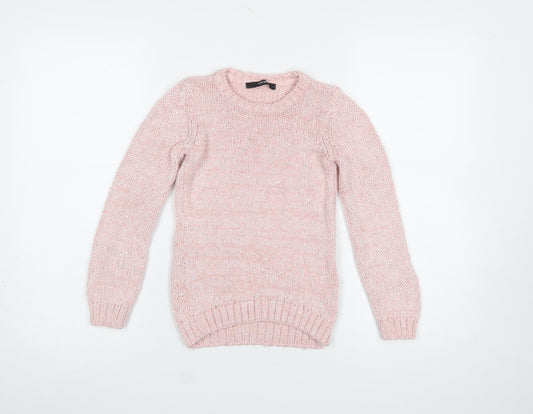 Girls UK Size 7-8 Years George Pink Pullover Jumper
