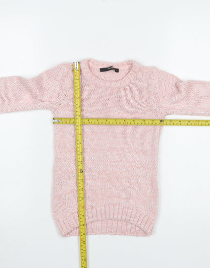 Girls UK Size 7-8 Years George Pink Pullover Jumper
