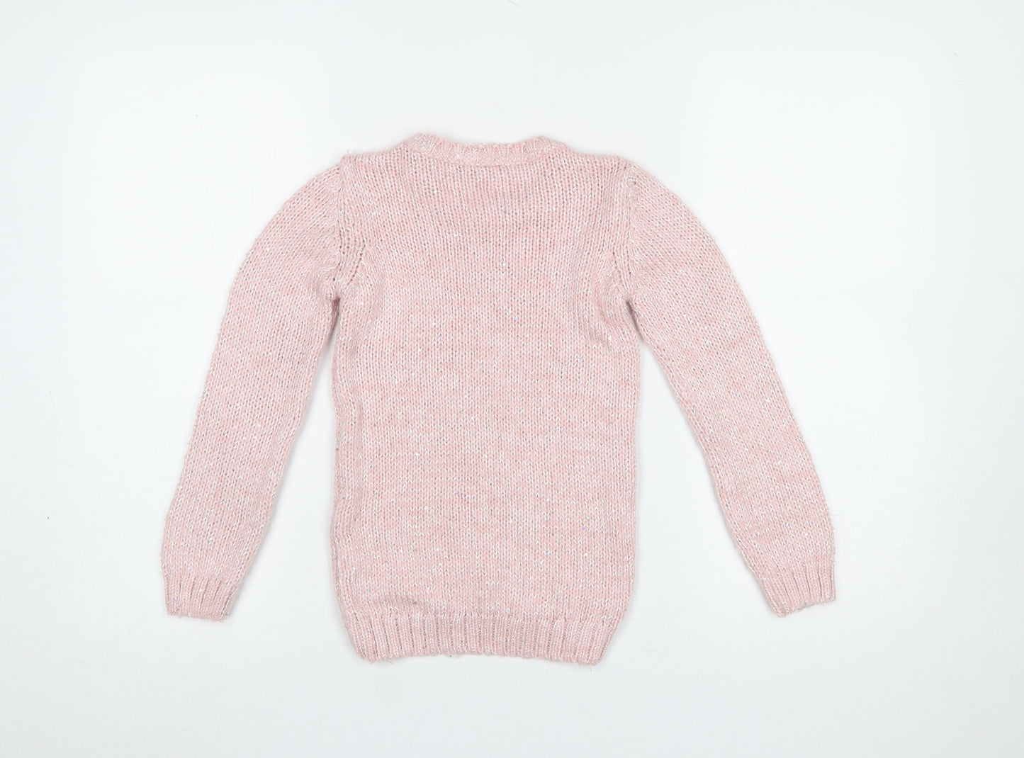 Girls UK Size 7-8 Years George Pink Pullover Jumper