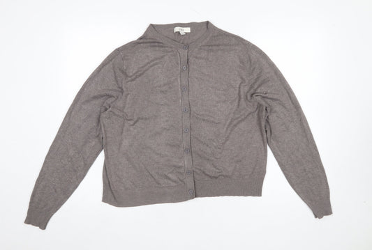 Womens UK Size 18 Marks and Spencer Brown Cardigan Jumper