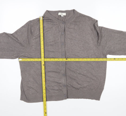 Womens UK Size 18 Marks and Spencer Brown Cardigan Jumper