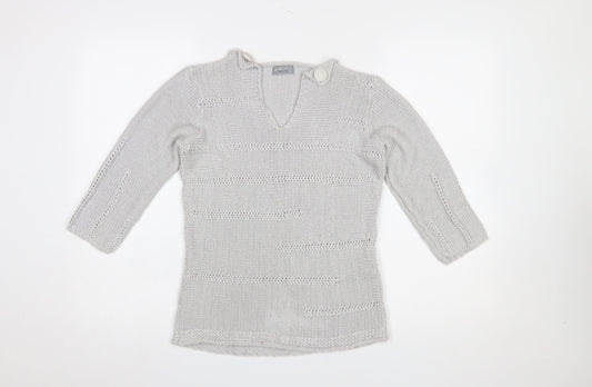 Womens UK Size M Marks and Spencer Grey Pullover Jumper