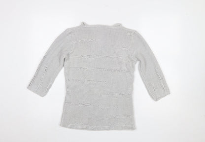 Womens UK Size M Marks and Spencer Grey Pullover Jumper