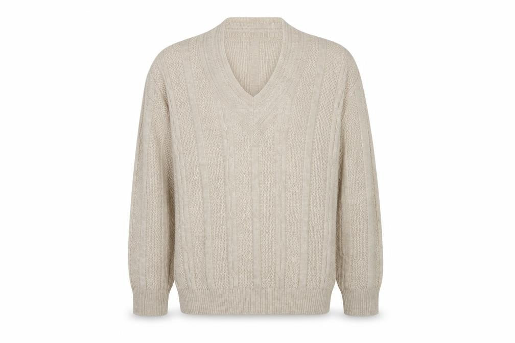 Mens UK Size M Marks and Spencer Beige Pullover Jumper