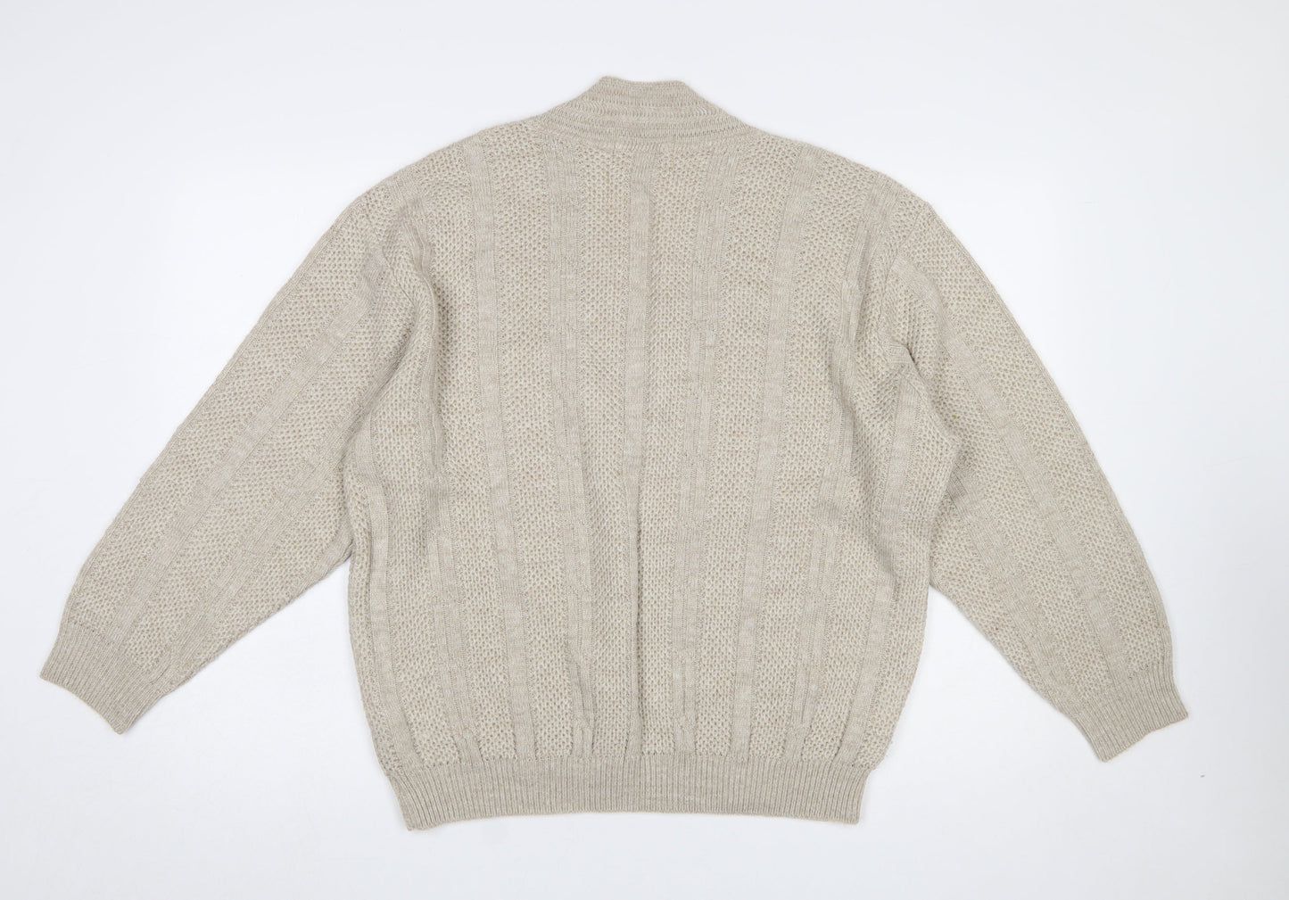 Mens UK Size M Marks and Spencer Beige Pullover Jumper