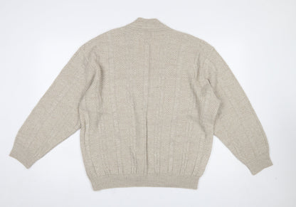 Mens UK Size M Marks and Spencer Beige Pullover Jumper