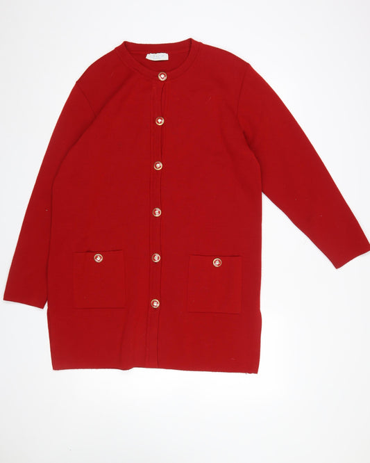 Womens UK Size 16 Grazia Red Cardigan Jumper