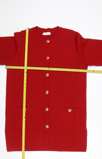 Womens UK Size 16 Grazia Red Cardigan Jumper