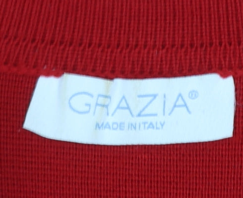 Womens UK Size 16 Grazia Red Cardigan Jumper