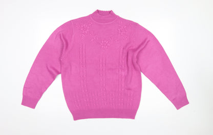 Womens UK Size 12/14 Amalina Pink Pullover Jumper