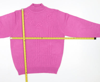 Womens UK Size 12/14 Amalina Pink Pullover Jumper