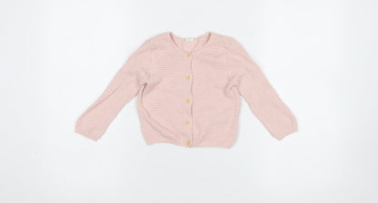 H&M Pink Knit Cardigan 9-12 Months Unisex Baby Lightweight Jumper