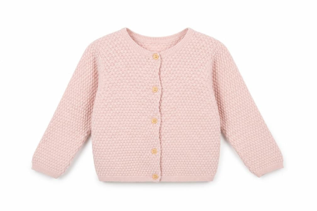 H&M Pink Knit Cardigan 9-12 Months Unisex Baby Lightweight Jumper