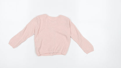 H&M Pink Knit Cardigan 9-12 Months Unisex Baby Lightweight Jumper