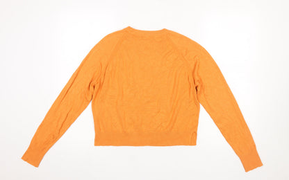 Womens UK Size S French Connection Orange Pullover Jumper