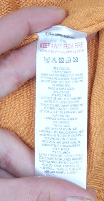 Womens UK Size S French Connection Orange Pullover Jumper