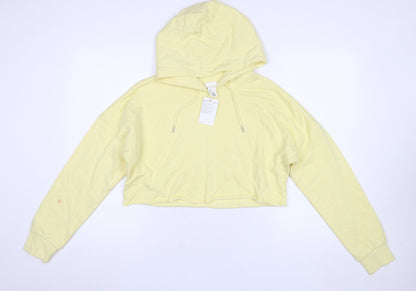 Womens UK Size S H&M Yellow Pullover Hoodie