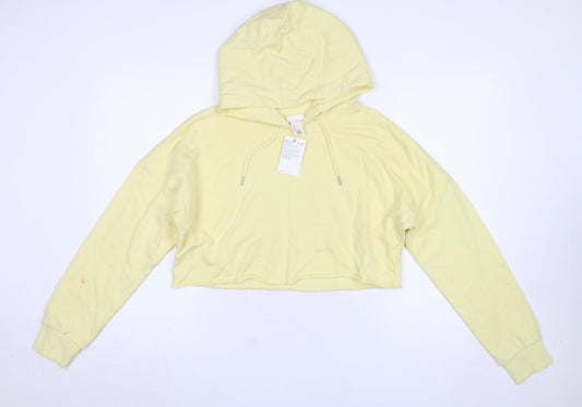 Womens UK Size S H&M Yellow Pullover Hoodie