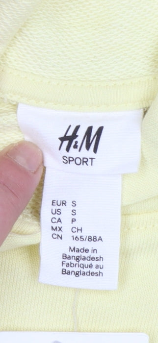 Womens UK Size S H&M Yellow Pullover Hoodie