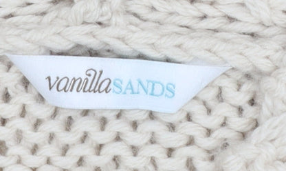 Womens UK Size 10 Vanilla Sands Beige Shrug Jumper