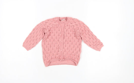 Girls UK Size 12-18 Months H&M Pink Cardigan Jumper