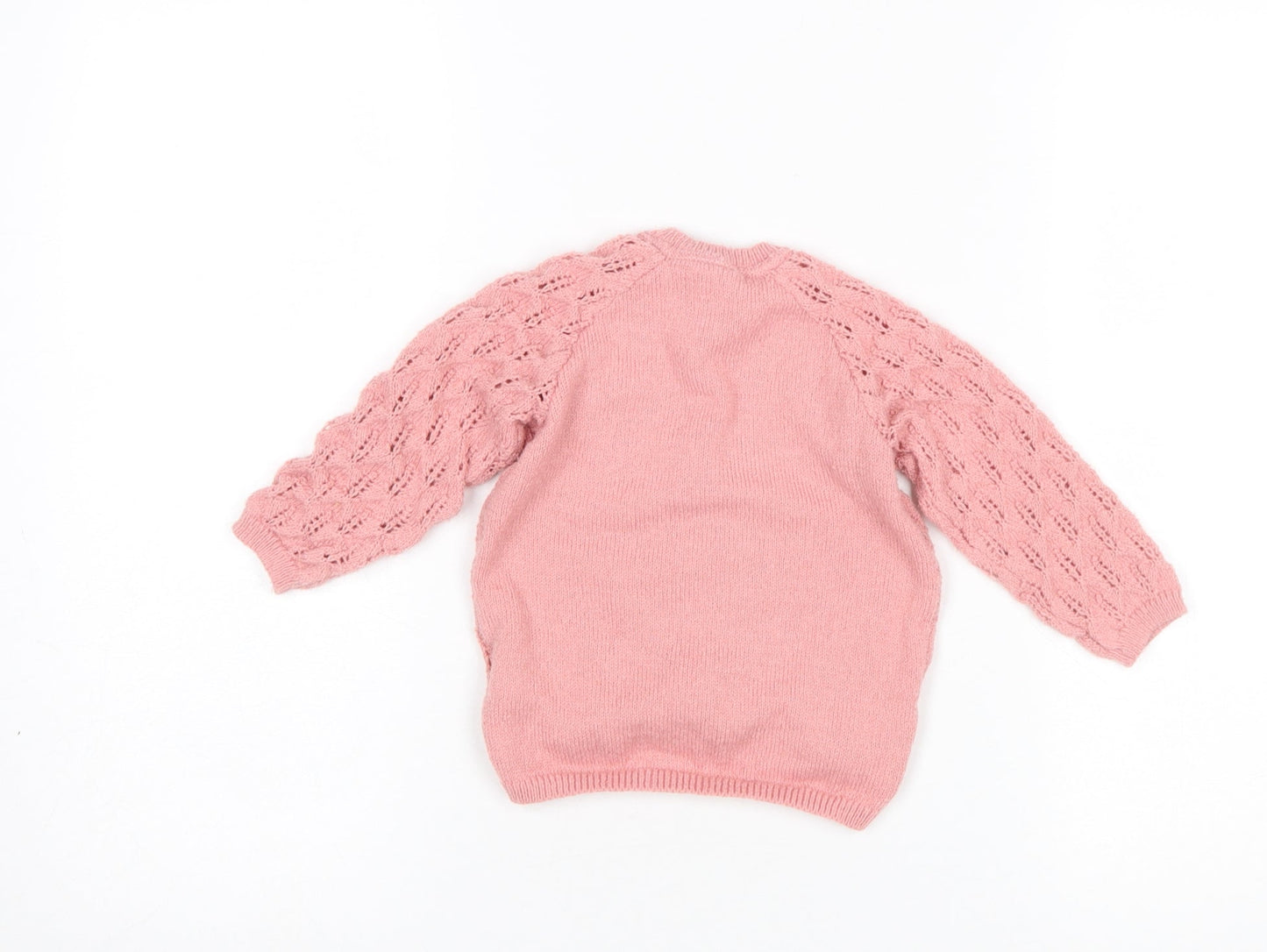 Girls UK Size 12-18 Months H&M Pink Cardigan Jumper