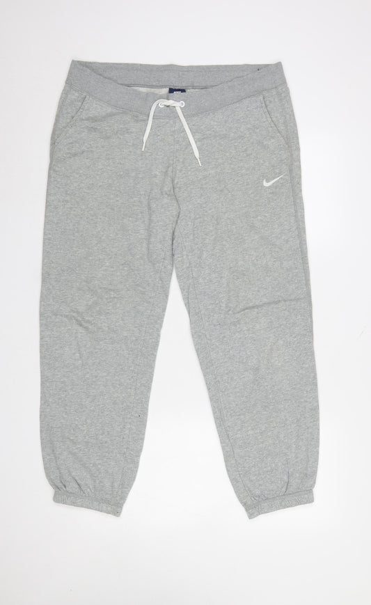 Womens UK Size L Nike Regular Fit Jogger Grey Trousers